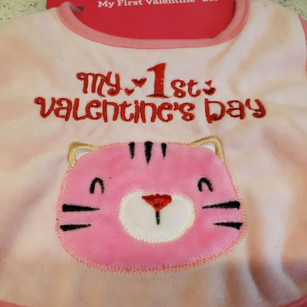 My First Valentines Day Bib Baby Bib My First Valentine Bib